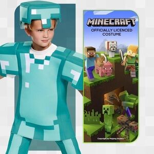 Kids Minecraft Halloween Costume Boys Girls Armor Deluxe Size Large 10-12 Child
